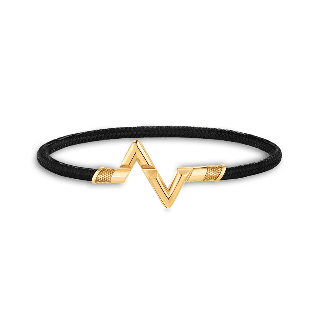 18K Louis Vuitton Volt Upside Down Play Black Bracelet