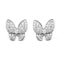 18K Two Butterfly Diamonds Earrings