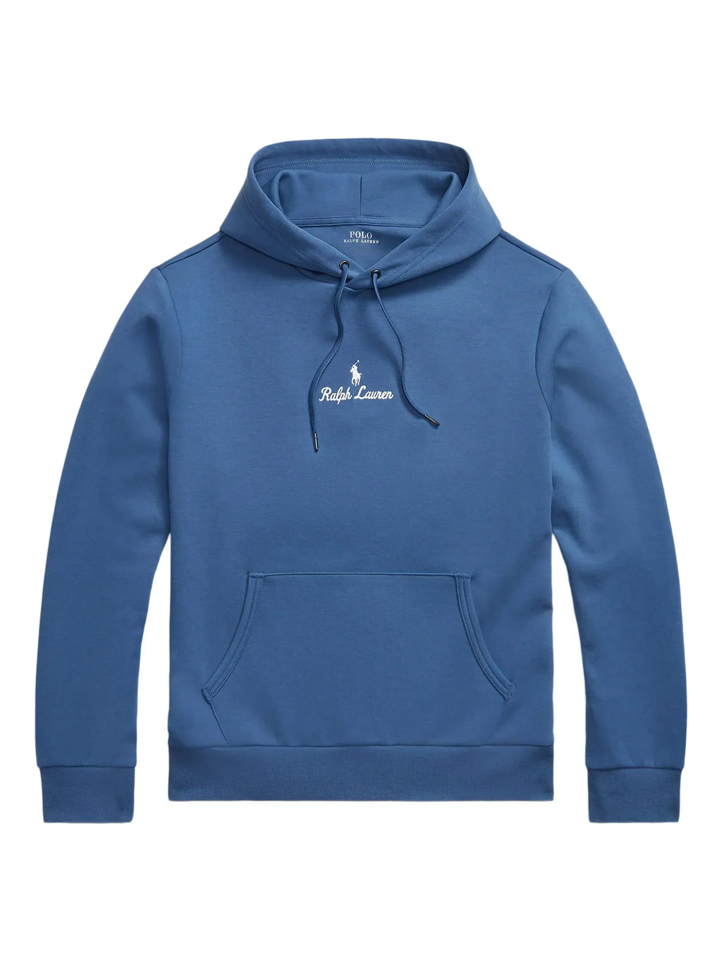 RALPH LAUREN Logo Double-Knit Hoodie Blue