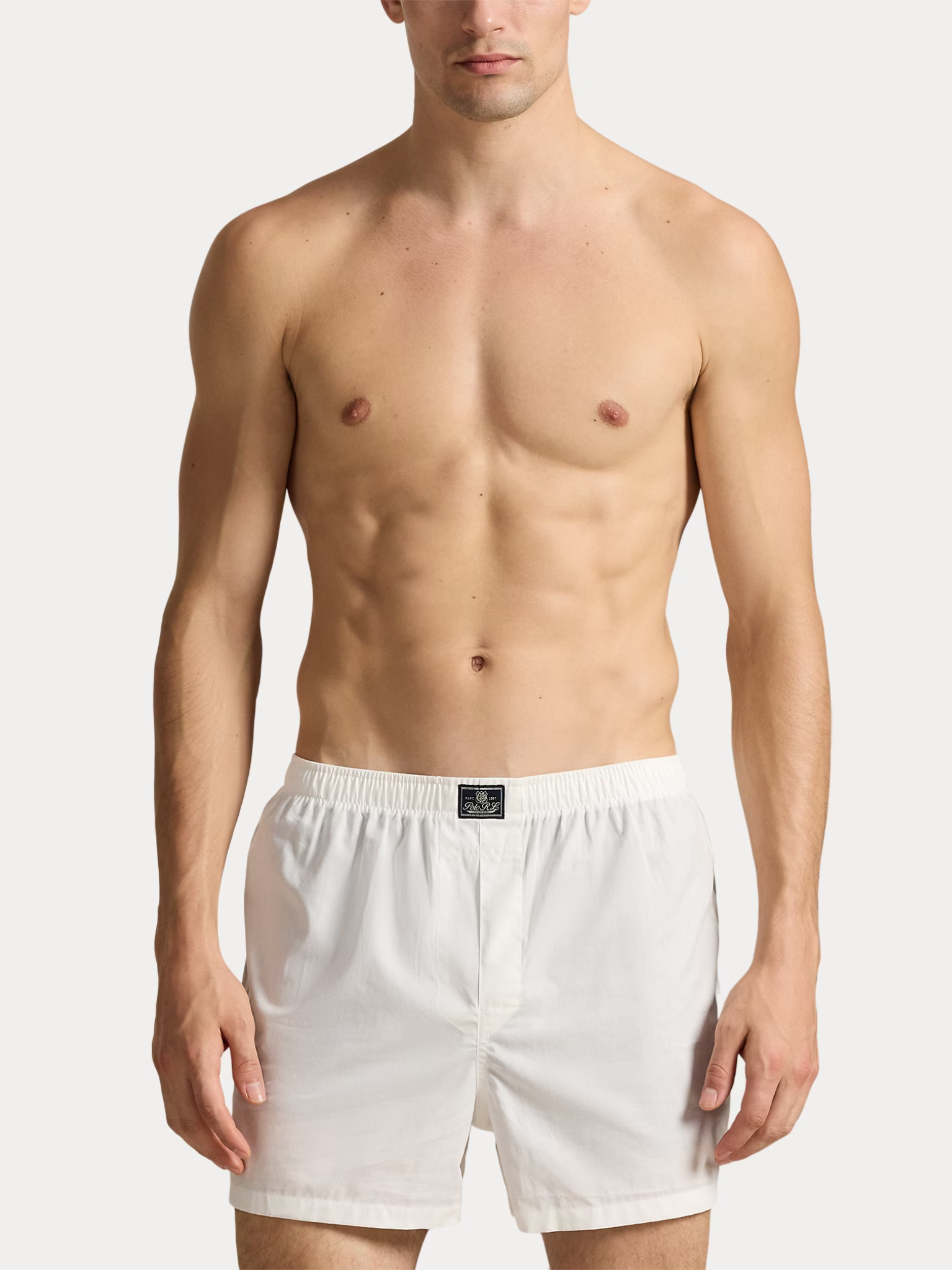 RALPH LAUREN Cotton Boxer 3-Pack White/Blue/Navy