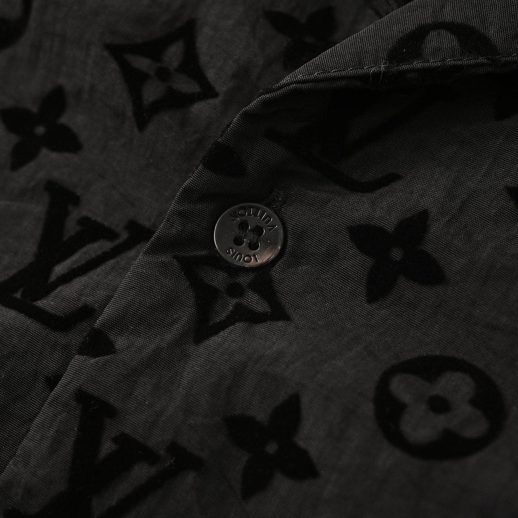Louis Vuitton Mulberry Silk Short-Sleeve Shirt