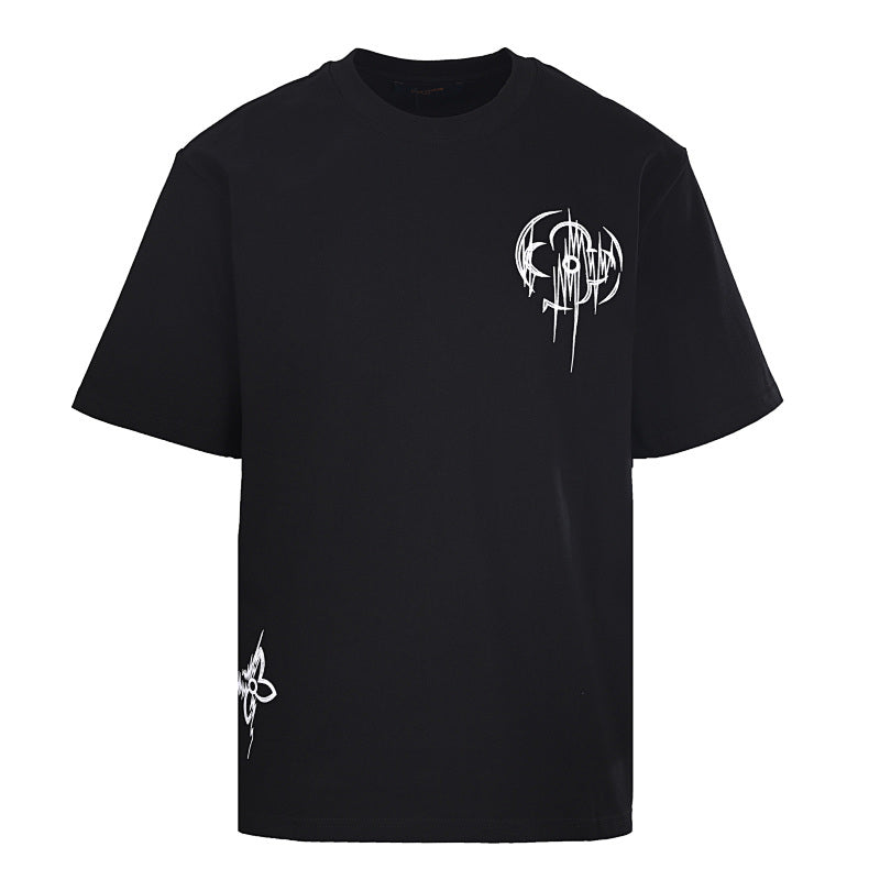 Louis Vuitton Gradient Shoulder-Letter Short-Sleeve T-Shirt