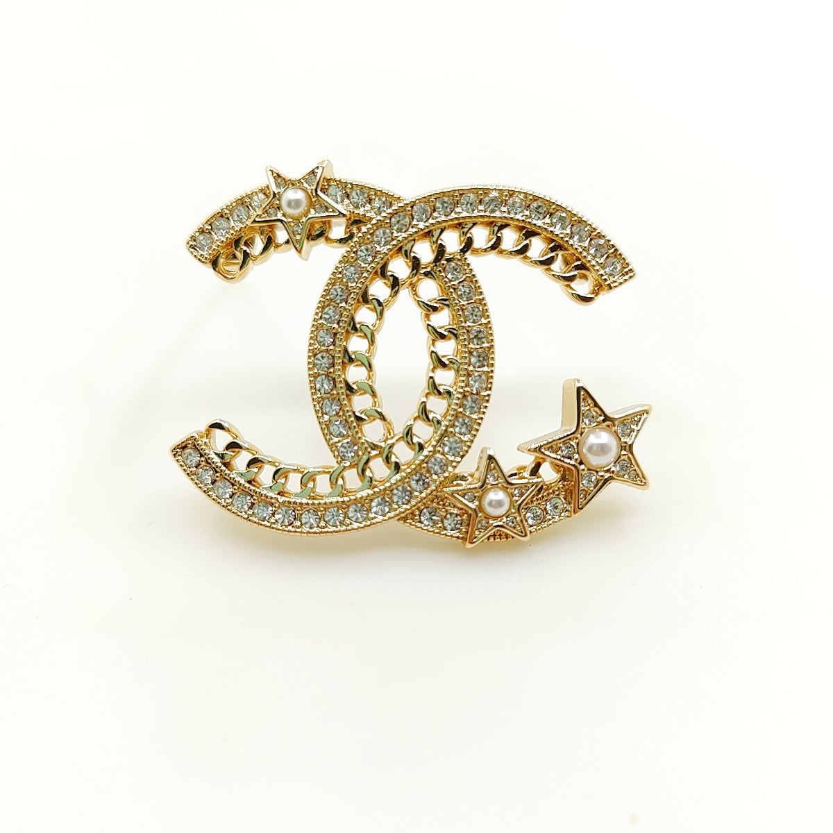 18K  Chanel Star Crtystal Brooch