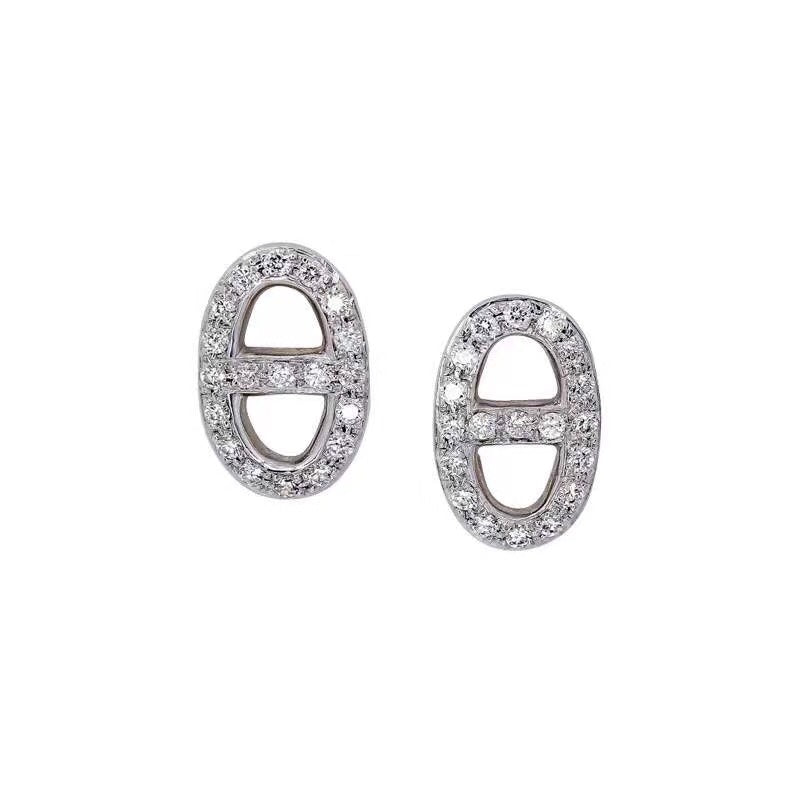 18K Farandole Diamond Hermes Earrings