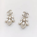 18K  Chanel Crystals Pendant Earrings