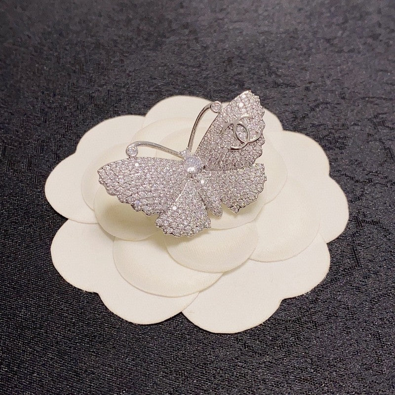 18K  Chanel Full Diamond Butterfly Brooch