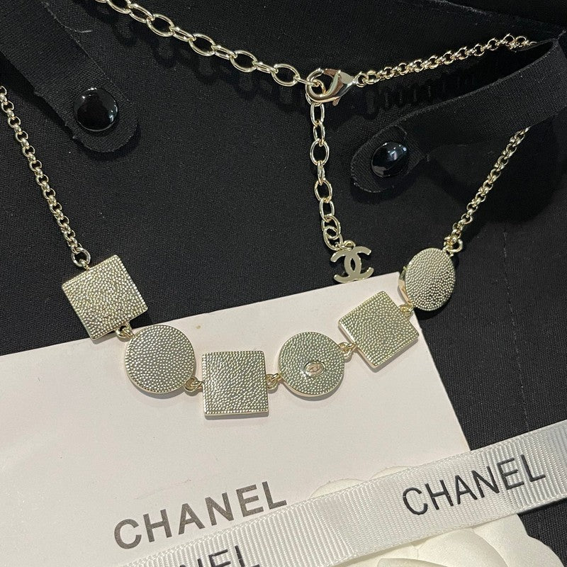 18K  Chanel Color Logo Choker Necklace