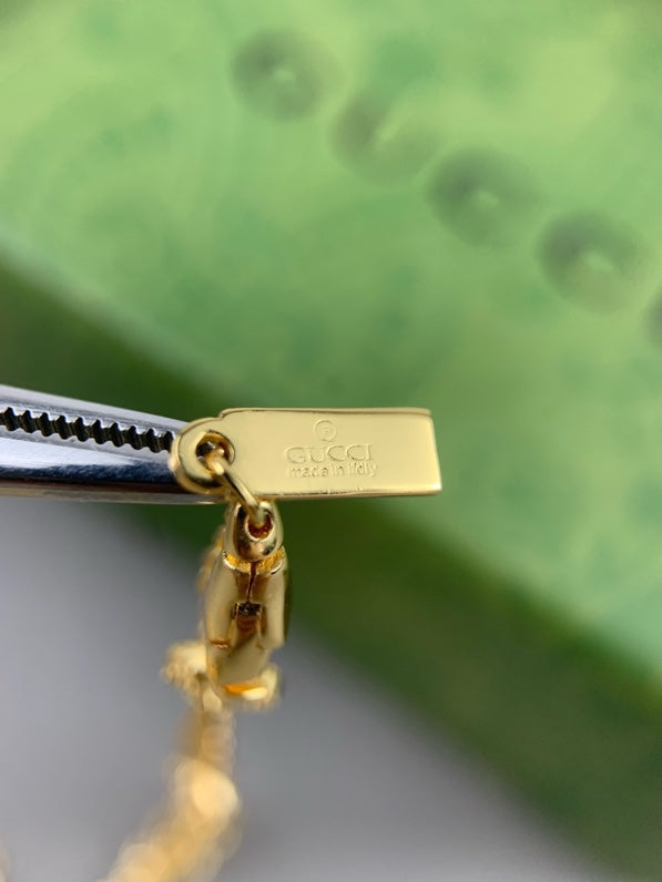 18K Double Gucci Iconic Floral Pendant Necklace